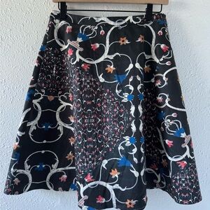 Peter Som Black and White A-Line Skirt Knee-Length